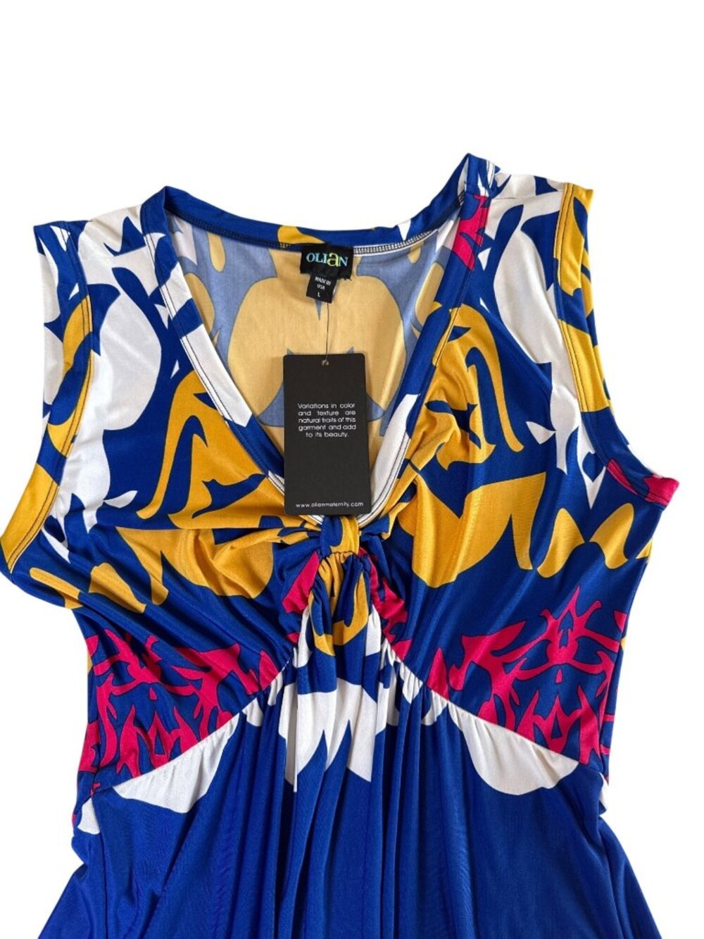 Olian Women Maxi Maternity Dress~Size L~Royal Blue Vacay Resort Outfit NWT L5 11 - Picture 9 of 13